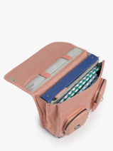 Boekentas 2 Compartimenten Cameleon Roze vintage color - VIC-CA35-vue-porte